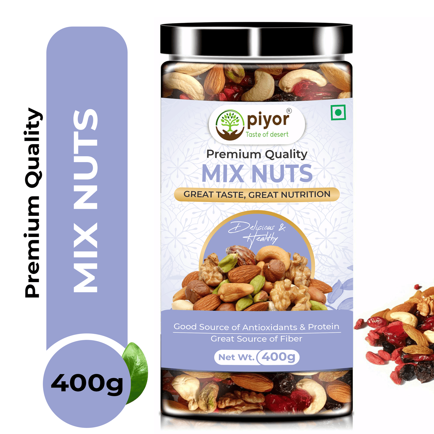     			Piyor Mixed Nuts 400g | Mix Dry Fruits | Healthy Mix