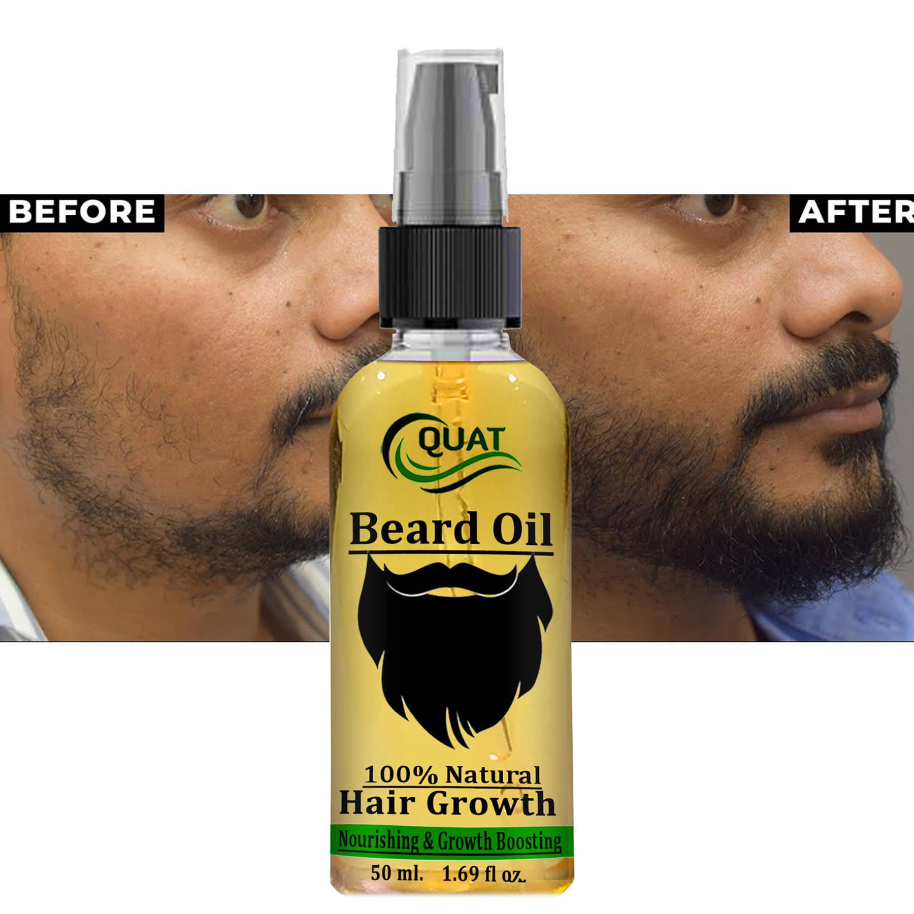 Quat Vitamin E Promotes Beard Growth Beard Oil 50 ml Quat Vitamin E Promotes Beard Growth Beard Oil 50 ml