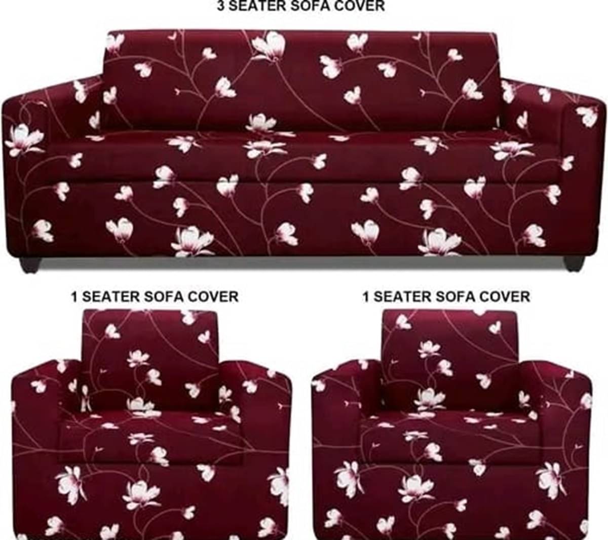     			Quirky Home 5 Seater Polyester Sofa Cover ( Pack of 1 )