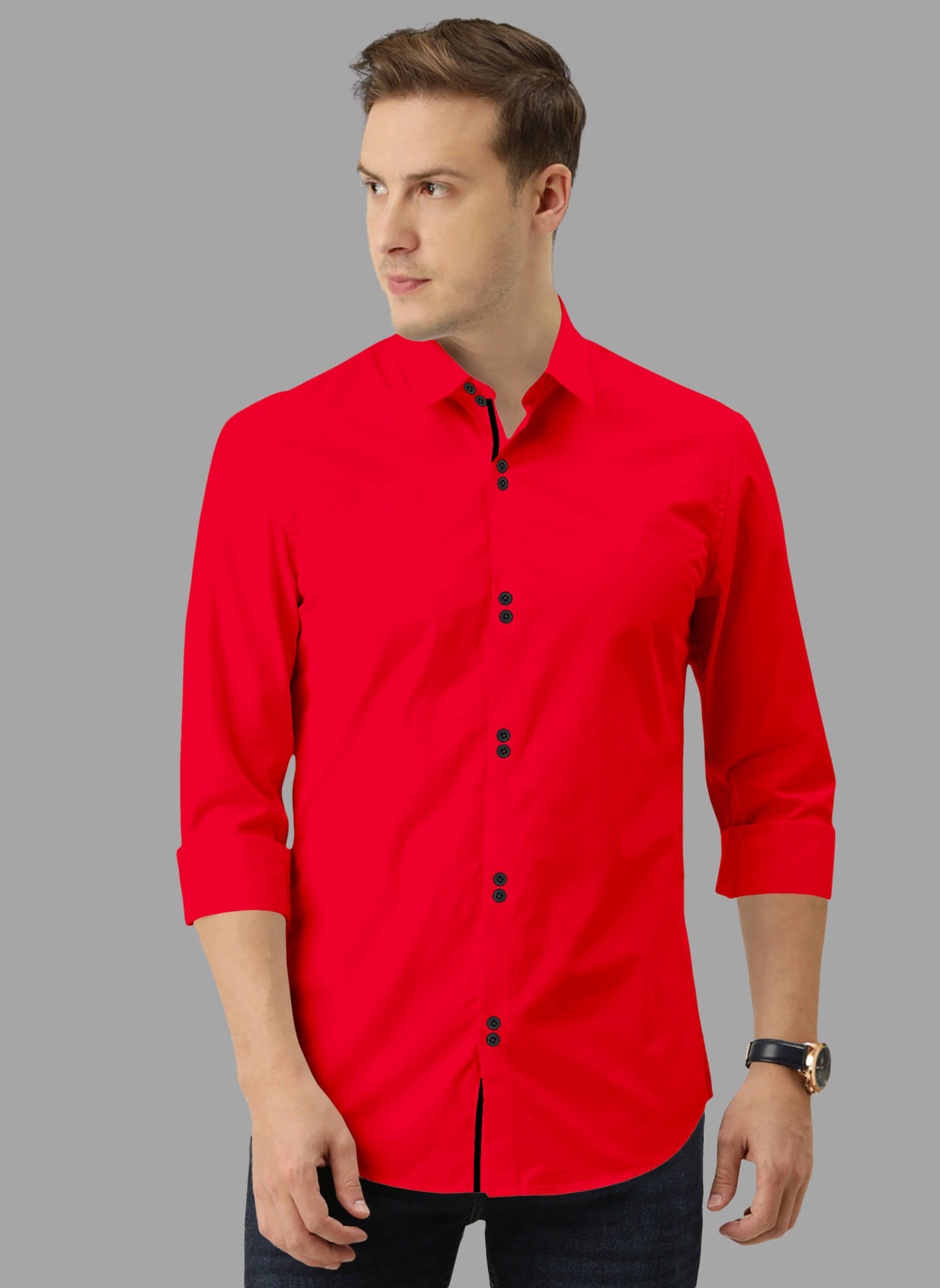 SUR-T Cotton Blend Regular Fit Solids Full Sleeves Men's Casual Shirt - Red ( Pack of 1 ) SUR-T Cotton Blend Regular Fit Solids Full Sleeves Men's Casual Shirt - Red ( Pack of 1 )