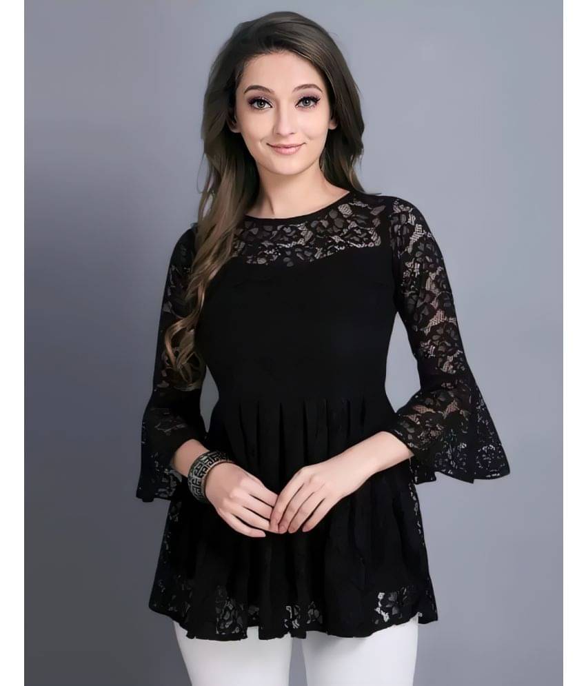 Shcon Women's Net Peplum Top ( Black ) Shcon Women's Net Peplum Top ( Black )