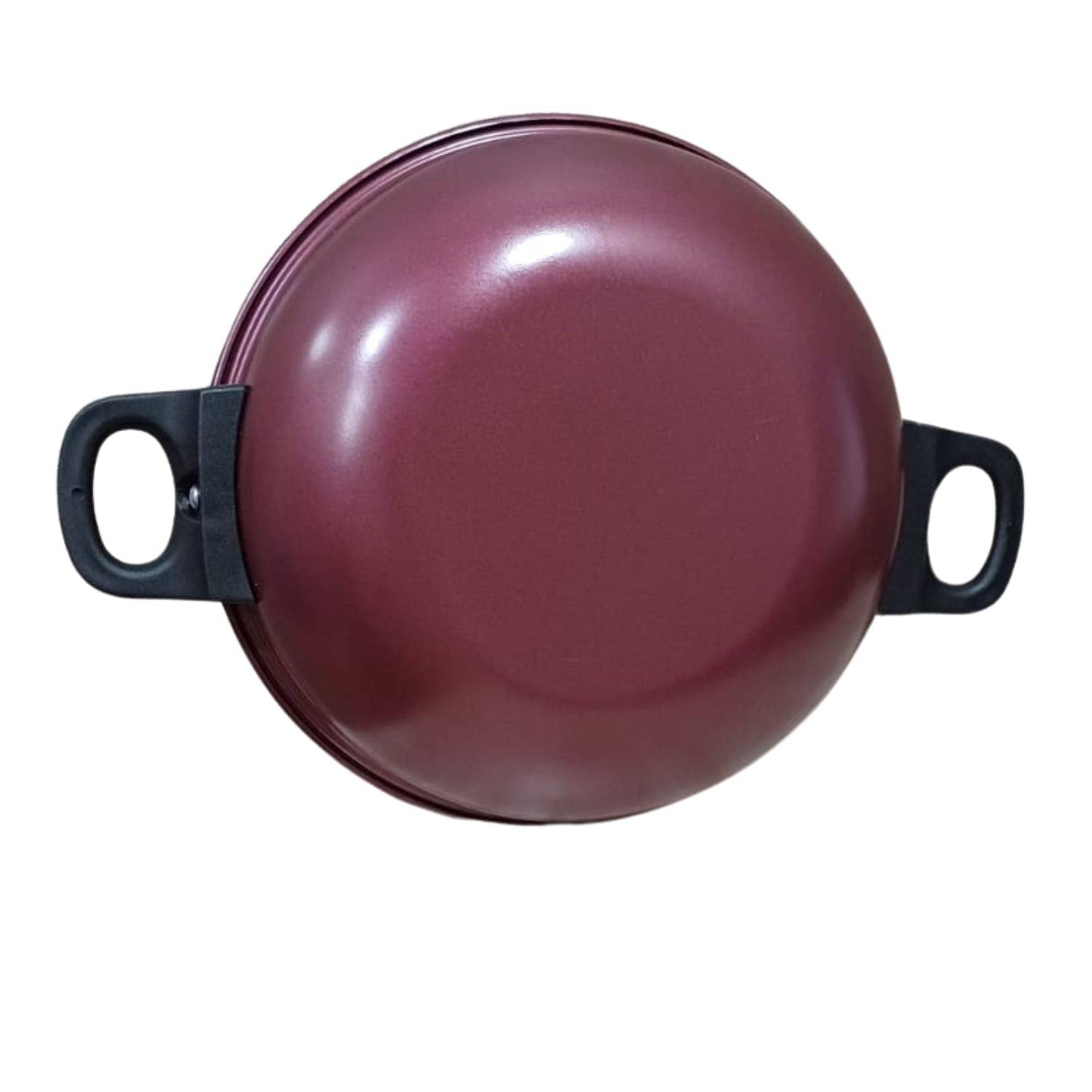Shopeleven Non-Stick Aluminium Kadhai Heavy Bottom Bakelite Handle 3 mm Thickness 24 cm Diameter ( 1.5 L ) Shopeleven Non-Stick Aluminium Kadhai Heavy Bottom Bakelite Handle 3 mm Thickness 24 cm Diameter ( 1.5 L )