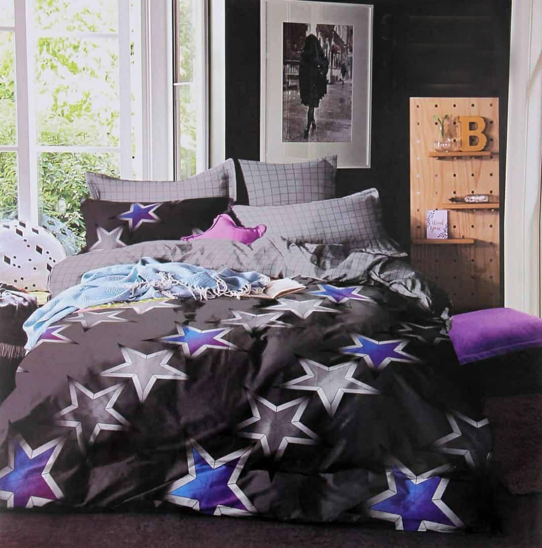     			Sky Tex Poly Cotton 1 Double Bedsheet with 2 Pillow Covers ( Brown )