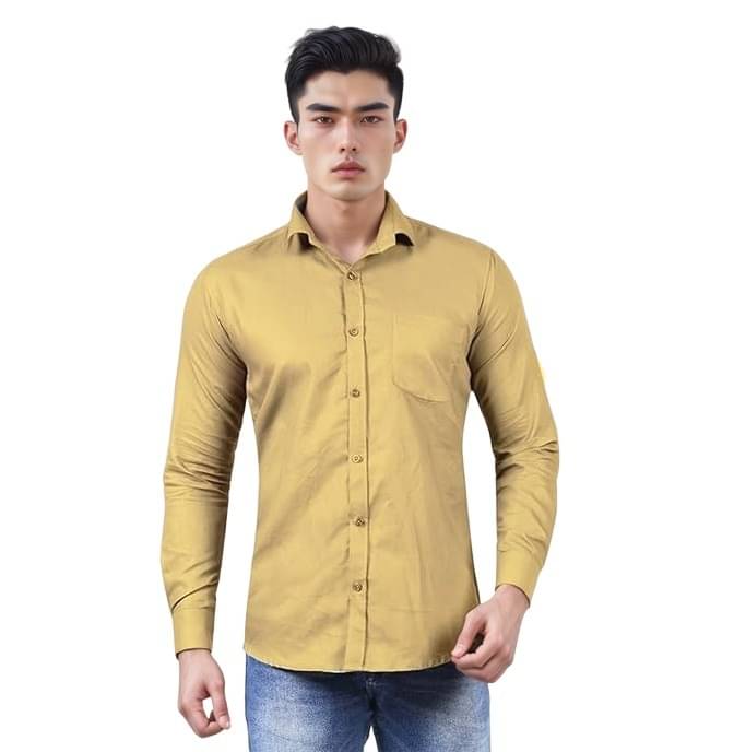 Superior Shirts Cotton Blend Regular Fit Solids Full Sleeves Men's Casual Shirt - Khaki ( Pack of 1 ) Superior Shirts Cotton Blend Regular Fit Solids Full Sleeves Men's Casual Shirt - Khaki ( Pack of 1 )