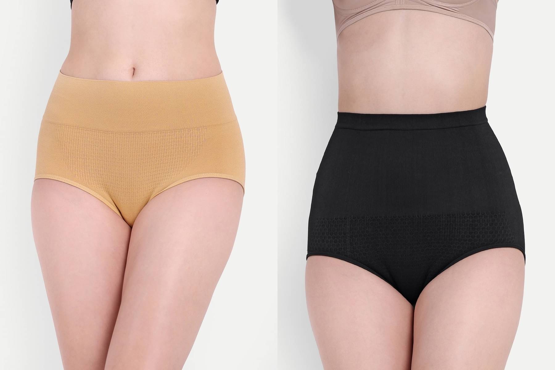     			Trulymart Pack of 2 Cotton Women's Tummy Tucker ( Black )