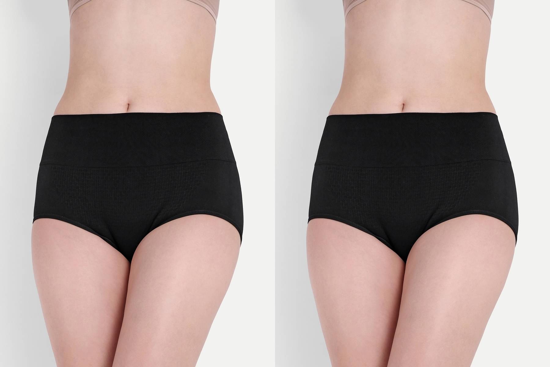 Trulymart Pack of 2 Cotton Women's Tummy Tucker ( Black )     			Trulymart Pack of 2 Cotton Women's Tummy Tucker ( Black )