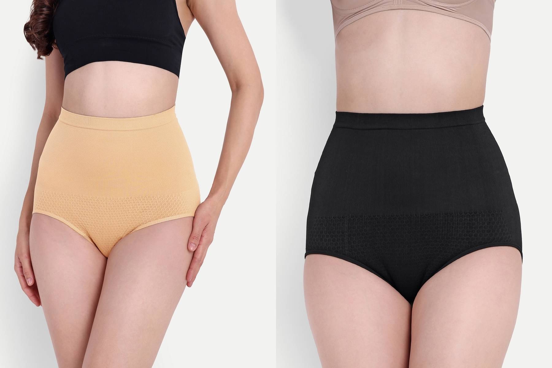 Trulymart Pack of 2 Cotton Women's Tummy Tucker ( Black ) Trulymart Pack of 2 Cotton Women's Tummy Tucker ( Black )