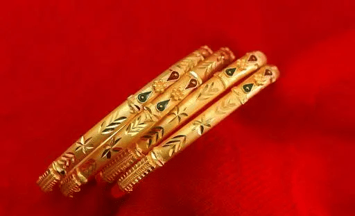     			Yash Collection Gold Bangle Set ( Pack of 2 )