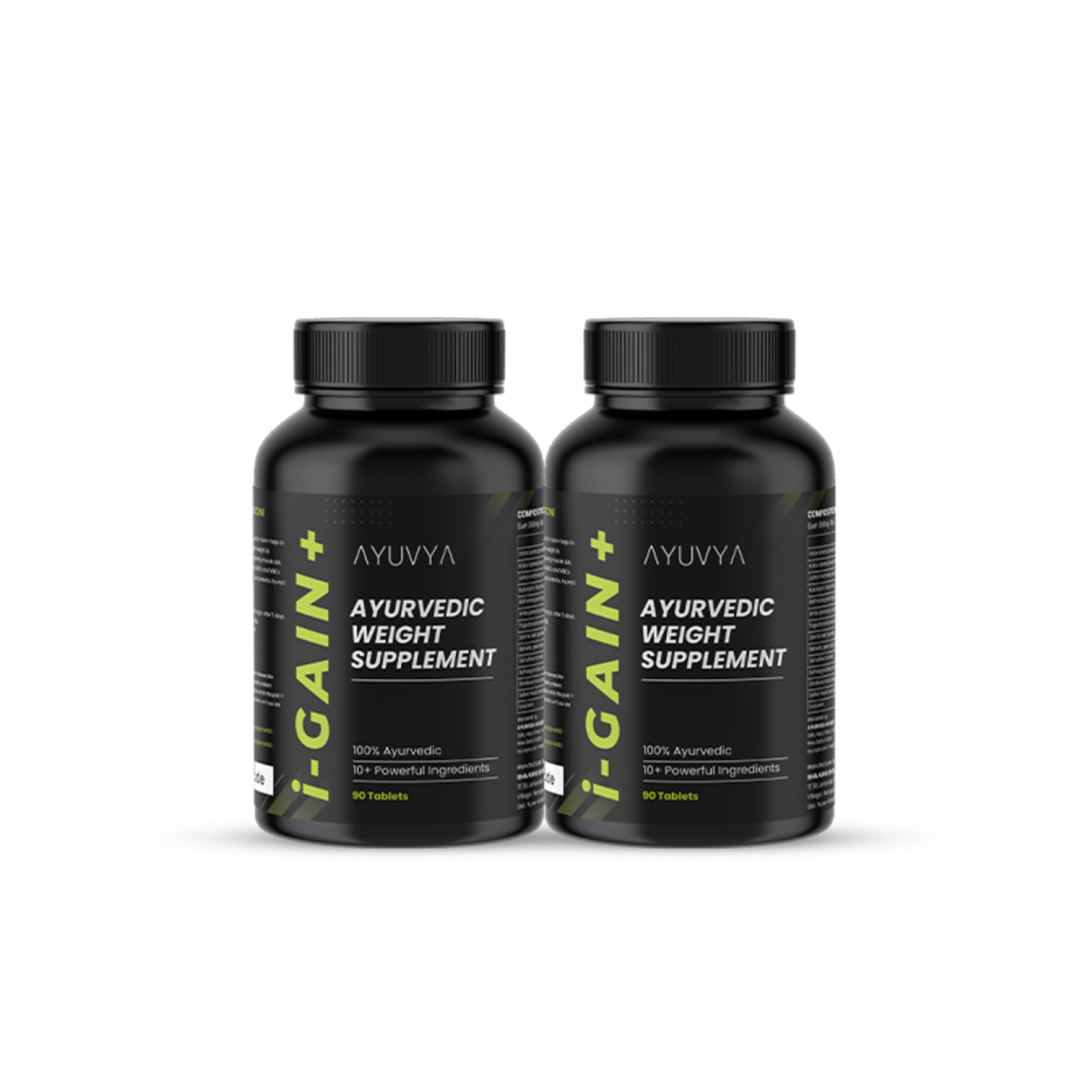 Ayuvya i-Gain+ 90 Tablets. New and improved formula Ayurvedic weight gainer for digestion and muscle mass (Pack of 2) Ayuvya i-Gain+ 90 Tablets. New and improved formula Ayurvedic weight gainer for digestion and muscle mass (Pack of 2)