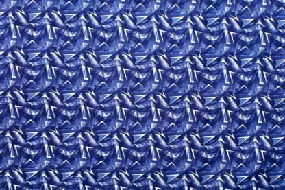     			mopak decor Polyester Abstract Fridge Mat & Cover ( 500 45 ) Pack of 1 - Blue