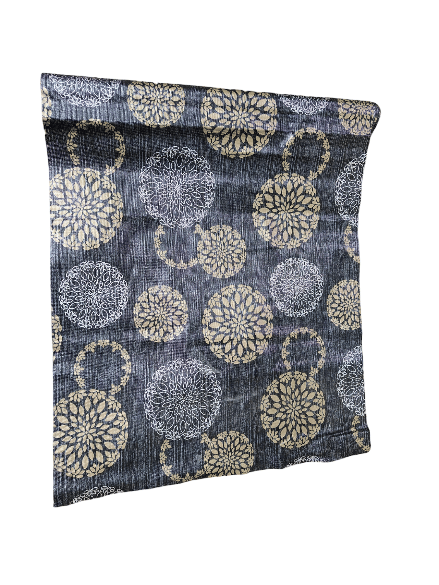 mopak decor Polyester Floral Fridge Mat & Cover ( 500 45 ) Pack of 1 - Black mopak decor Polyester Floral Fridge Mat & Cover ( 500 45 ) Pack of 1 - Black