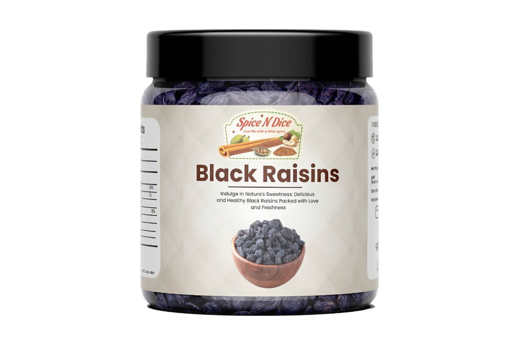spice n dice Black Raisins 1 KG spice n dice Black Raisins 1 KG