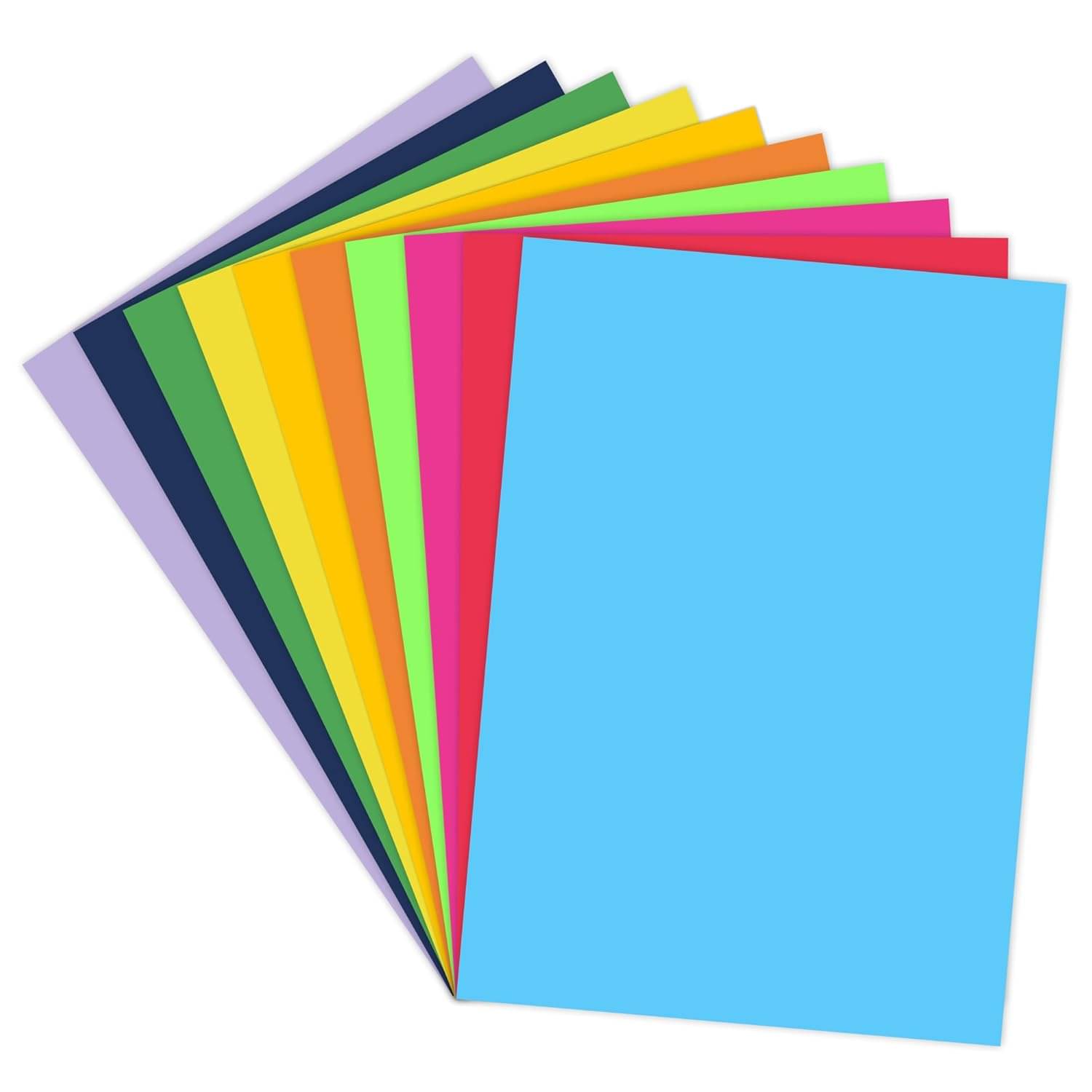     			viDixn (VIDX-10) Multicolour A4 Size Sheet, 50 Piece 5 Sheets Each Colour Printing Papers, Art & Craft Paper Sheets, Double Sided Coloured DIY Craft Smooth Finish for Home, School, Office (Pack-1)
