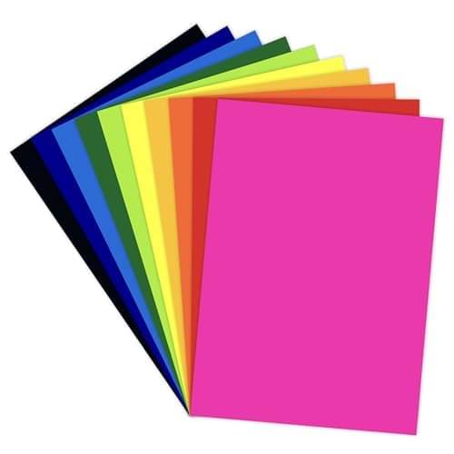     			viDixn (VIDX-9) Multicolour A4 Size Sheet, 50 Piece 5 Sheets Each Colour Printing Papers, Art & Craft Paper Sheets, Double Sided Coloured DIY Craft Smooth Finish for Home, School, Office (Pack-1)