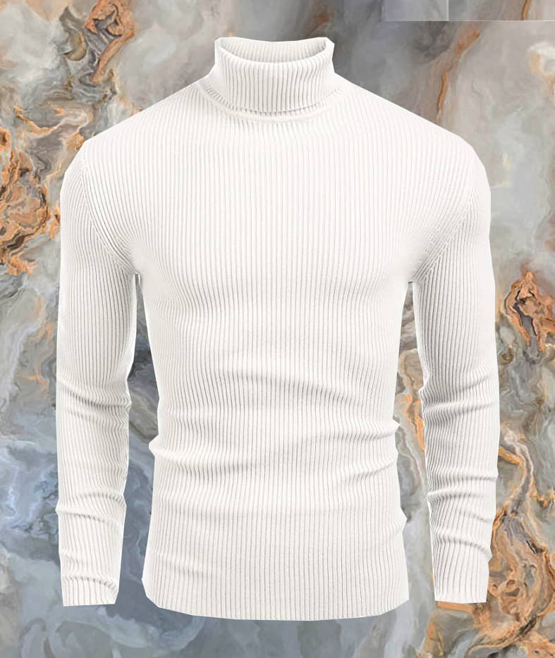 CAT BUNNY Woollen High Neck Men's Sweatshirt - White ( Pack of 1 ) CAT BUNNY Woollen High Neck Men's Sweatshirt - White ( Pack of 1 )