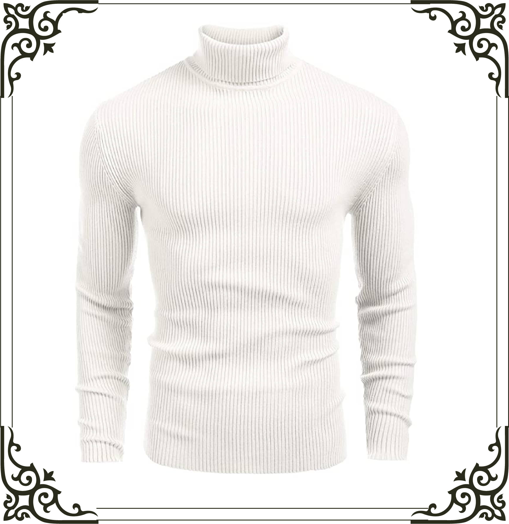 CAT BUNNY Woollen High Neck Men's Sweatshirt - White ( Pack of 1 )     			CAT BUNNY Woollen High Neck Men's Sweatshirt - White ( Pack of 1 )