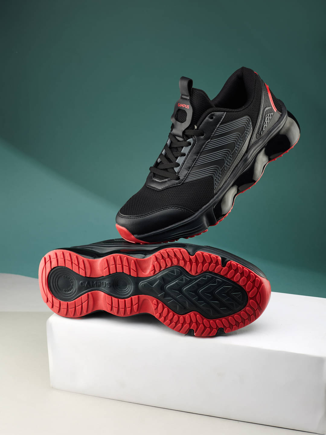 Campus RAGE Black Men's Sports Running Shoes     			Campus RAGE Black Men's Sports Running Shoes
