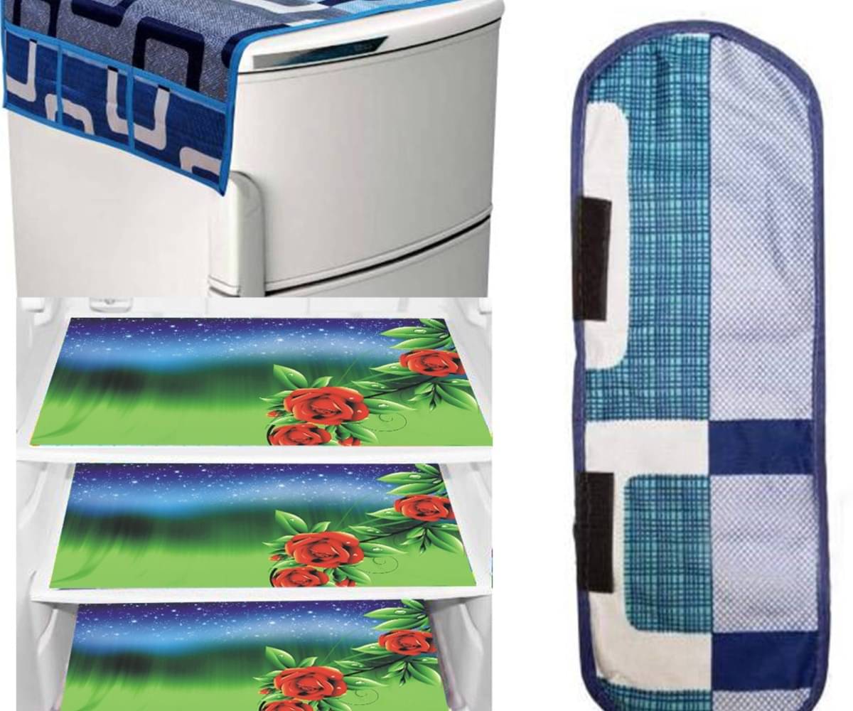 DPA Collection PVC Abstract Printed Fridge Covers ( 44 29 ) Pack of 5 - Blue DPA Collection PVC Abstract Printed Fridge Covers ( 44 29 ) Pack of 5 - Blue