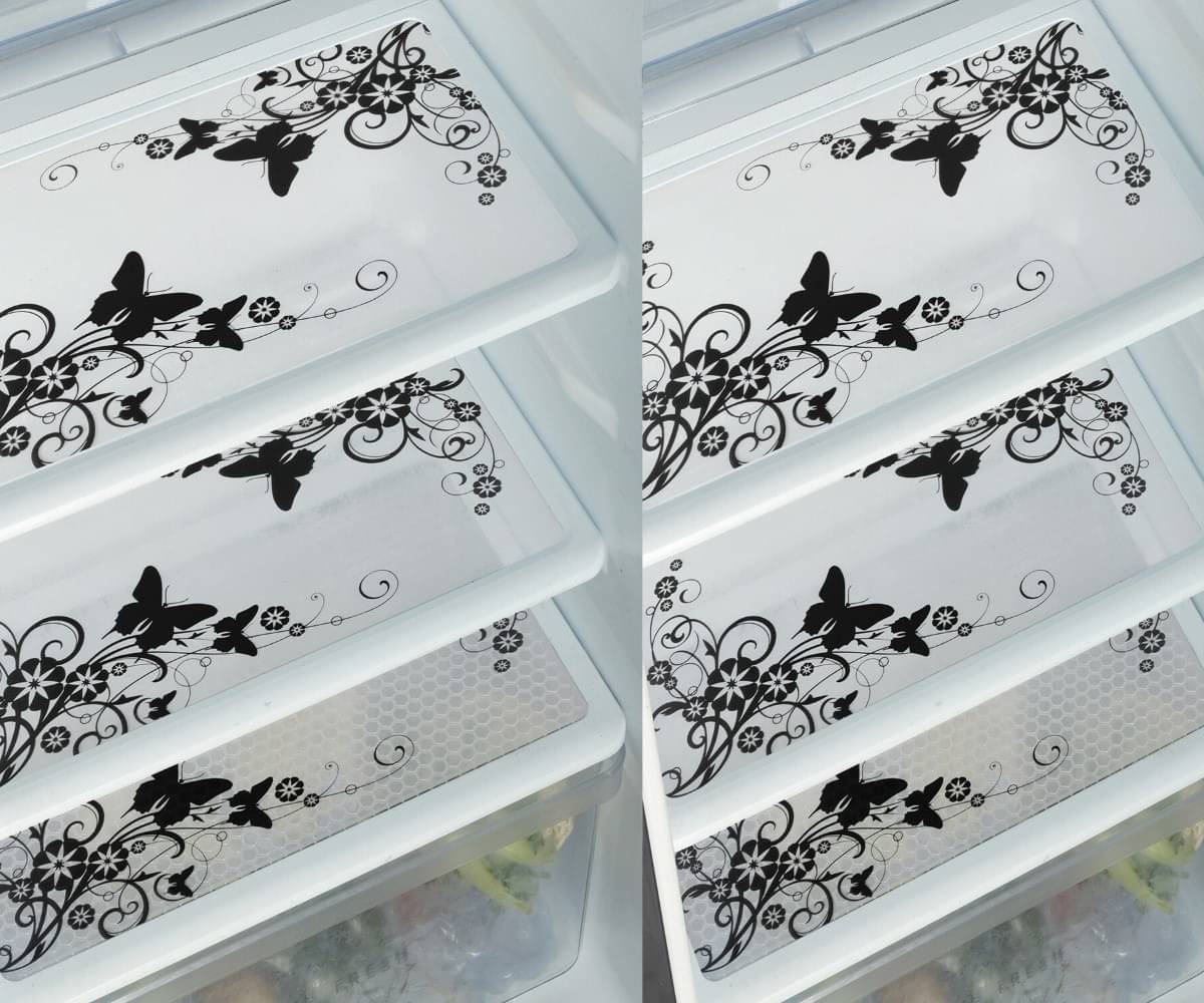     			DPA Collection PVC Abstract Printed Fridge Mats ( 44 29 ) Pack of 6 - Multicolor