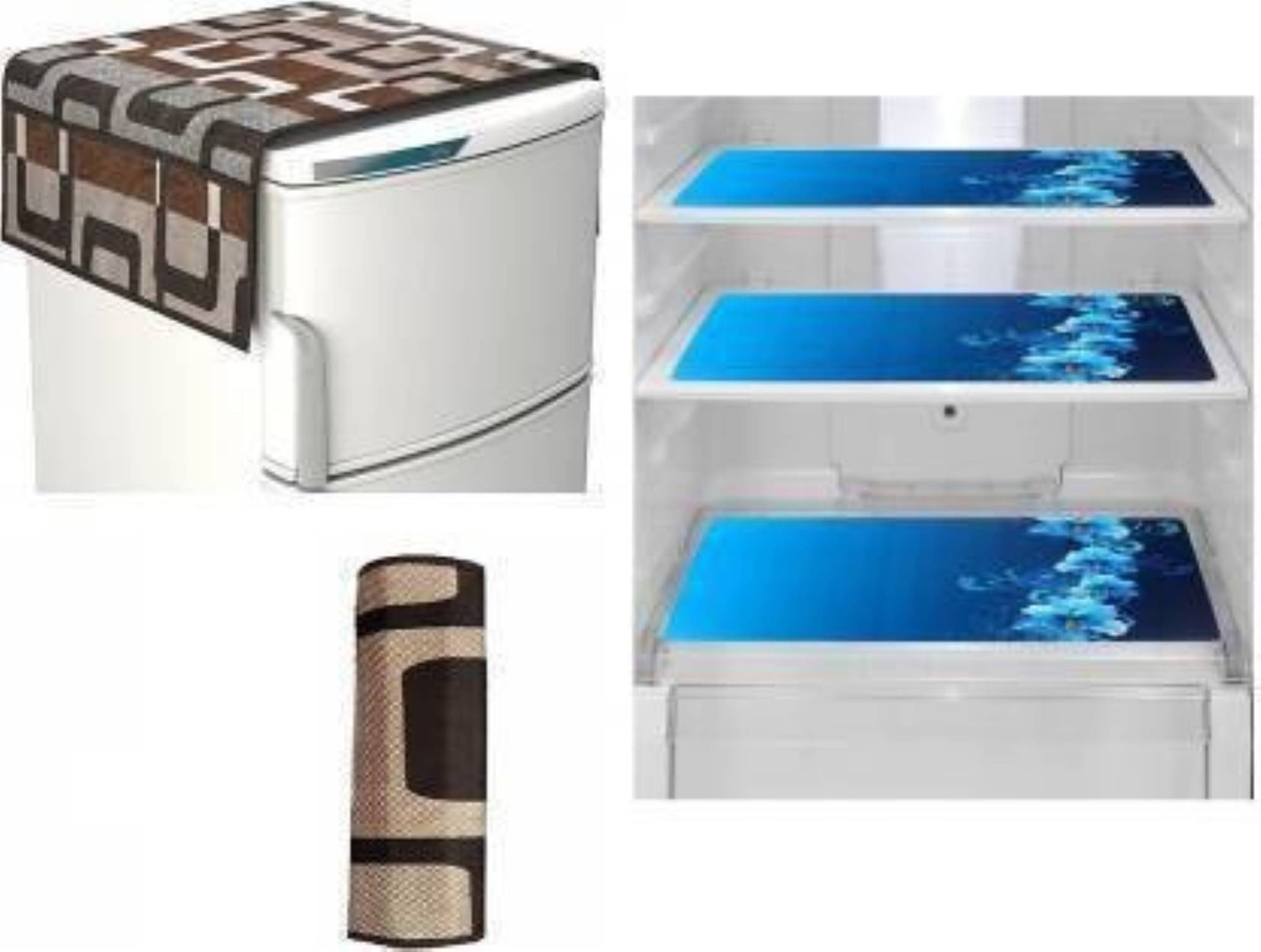 DPA Collection PVC Abstract Printed Fridge Covers ( 44 29 ) Pack of 5 - Brown     			DPA Collection PVC Abstract Printed Fridge Covers ( 44 29 ) Pack of 5 - Brown