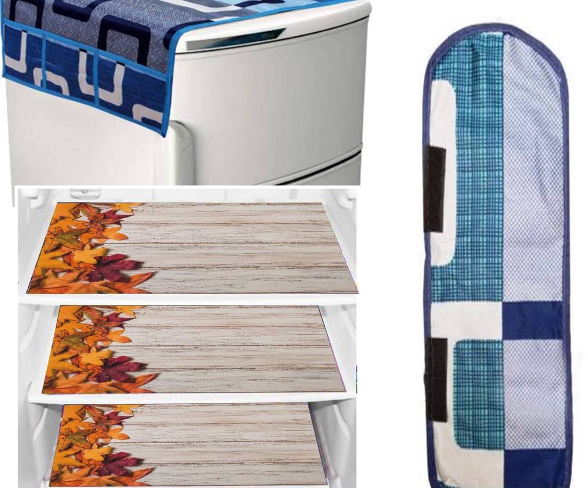 DPA Collection PVC Abstract Printed Fridge Covers ( 44 29 ) Pack of 5 - Blue DPA Collection PVC Abstract Printed Fridge Covers ( 44 29 ) Pack of 5 - Blue