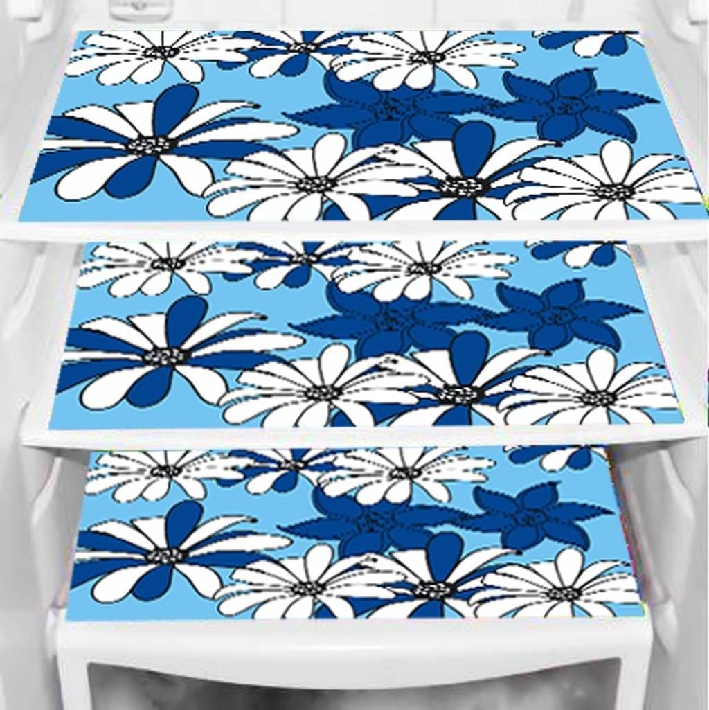 DPA Collection PVC Floral Fridge Mats ( 44 29 ) Pack of 3 - Multicolor     			DPA Collection PVC Floral Fridge Mats ( 44 29 ) Pack of 3 - Multicolor