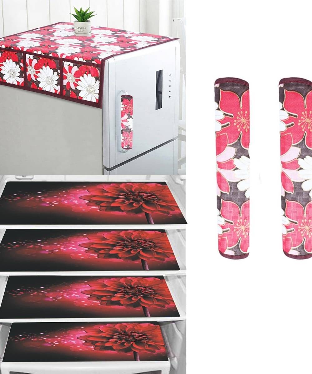 DPA Collection PVC Floral Fridge Mats ( 44 29 ) Pack of 7 - Multicolor DPA Collection PVC Floral Fridge Mats ( 44 29 ) Pack of 7 - Multicolor