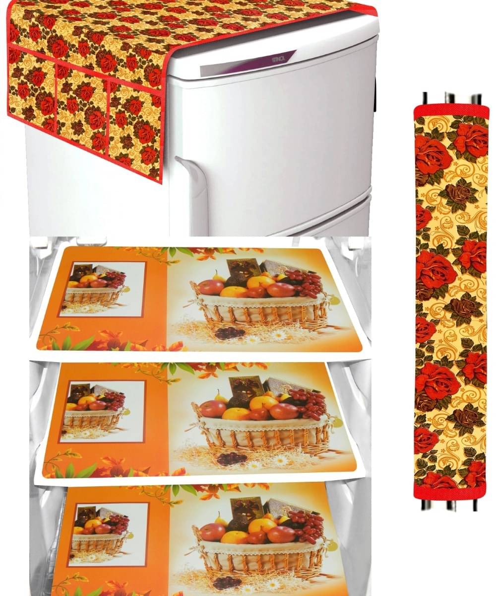 DPA Collection PVC Floral Fridge Covers ( 44 29 ) Pack of 5 - Multicolor     			DPA Collection PVC Floral Fridge Covers ( 44 29 ) Pack of 5 - Multicolor