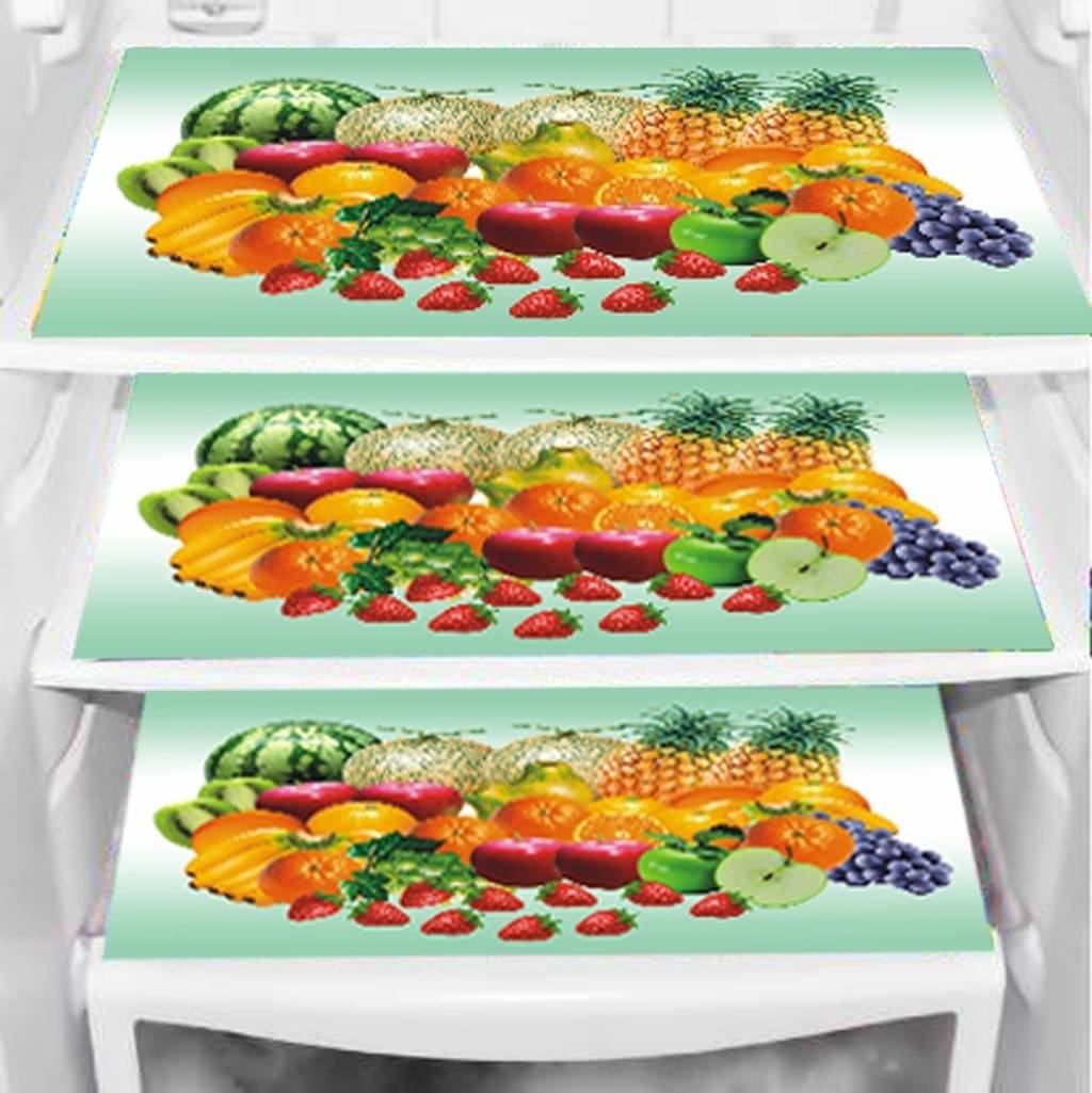     			DPA Collection PVC Graphic Fridge Mats ( 44 29 ) Pack of 3 - Multicolor