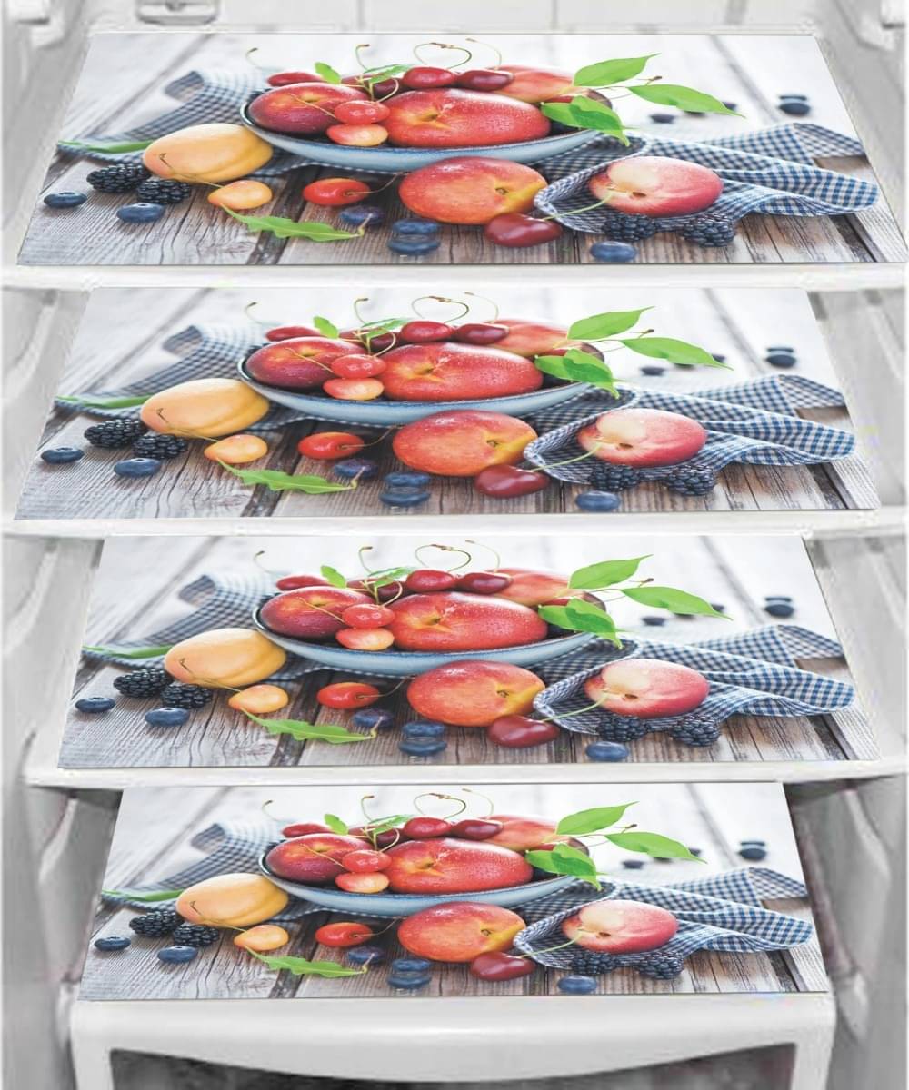 DPA Collection PVC Graphic Fridge Mats ( 44 29 ) Pack of 4 - Multicolor DPA Collection PVC Graphic Fridge Mats ( 44 29 ) Pack of 4 - Multicolor