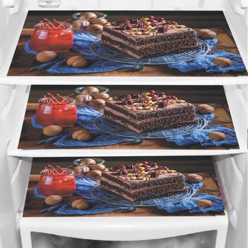     			DPA Collection PVC Graphic Fridge Mats ( 44 29 ) Pack of 3 - Multicolor