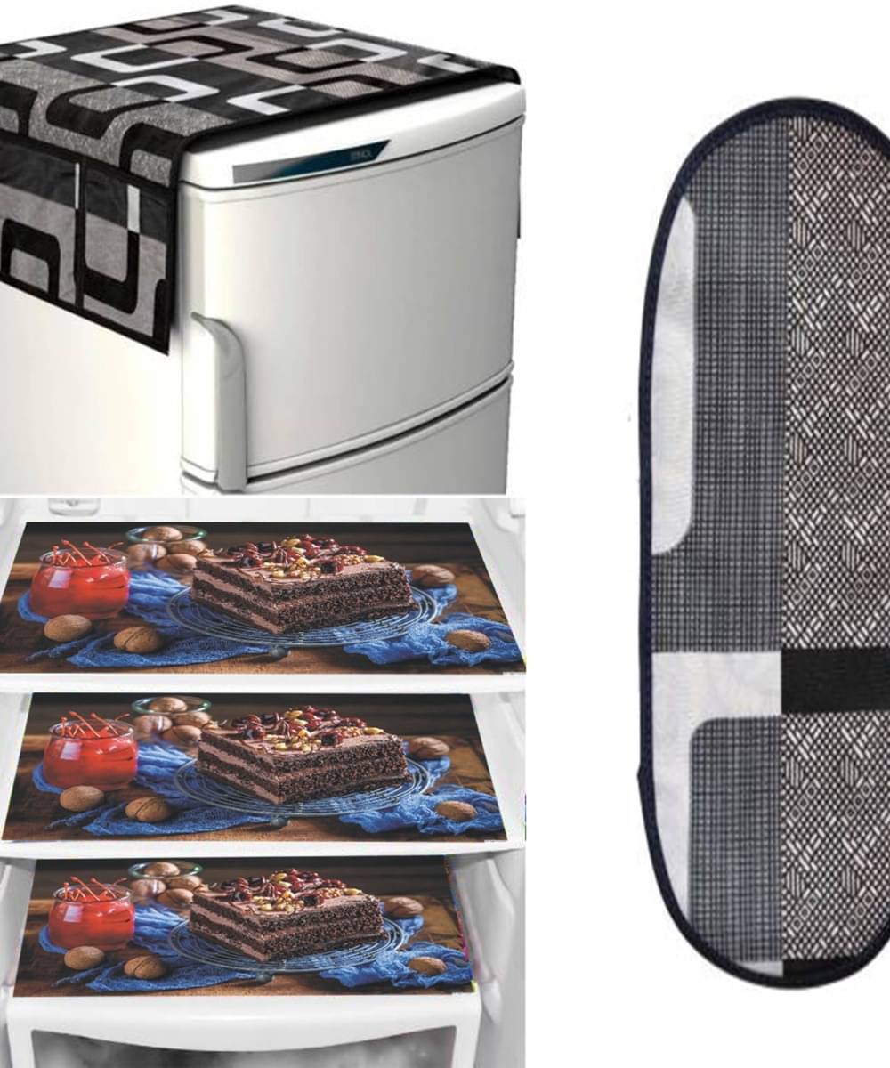     			DPA Collection PVC Graphic Fridge Covers ( 44 29 ) Pack of 5 - Black