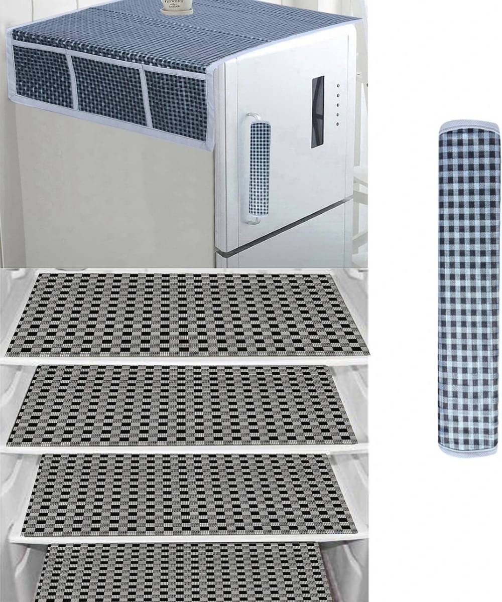 DPA Collection PVC Small Checks Fridge Mats ( 44 29 ) Pack of 6 - Multicolor DPA Collection PVC Small Checks Fridge Mats ( 44 29 ) Pack of 6 - Multicolor