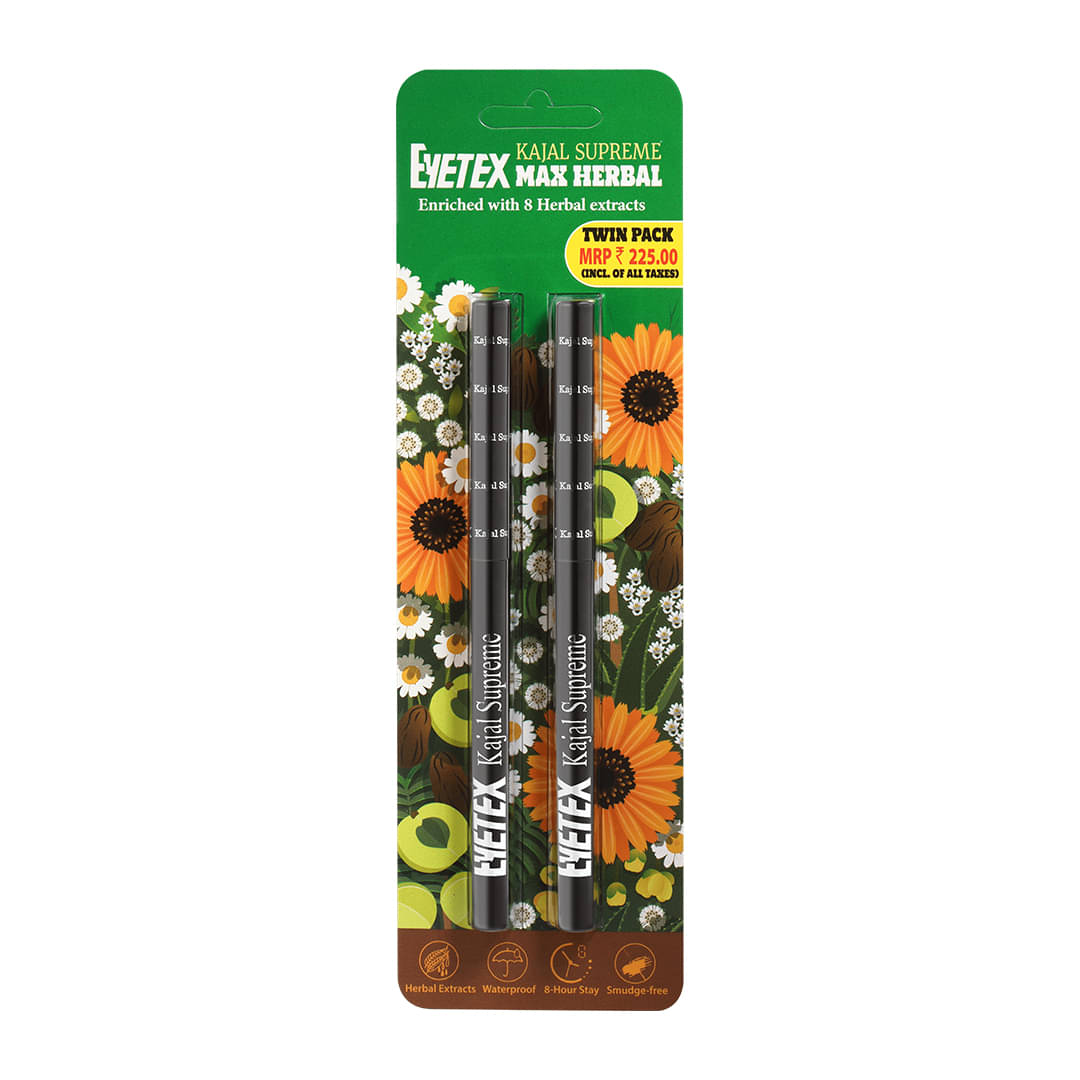     			Eyetex Black Matte Kajal 20 g Stick ( Pack of 2 )