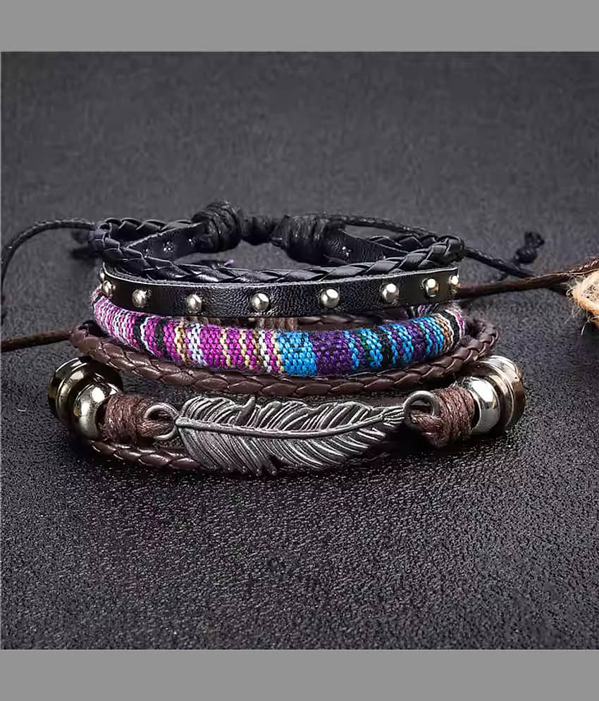 FASHION FRILL Brown Bracelet ( Pack of 4 ) - Bangles & Bracelets | Buy online on ZillyBuy