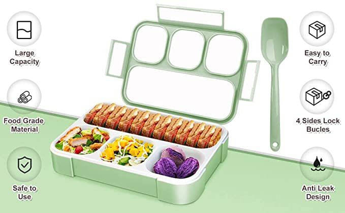 FITAZA GREEN BOX 06 Plastic Insulated Lunch Box 1 - Container ( Pack of 1 ) FITAZA GREEN BOX 06 Plastic Insulated Lunch Box 1 - Container ( Pack of 1 )