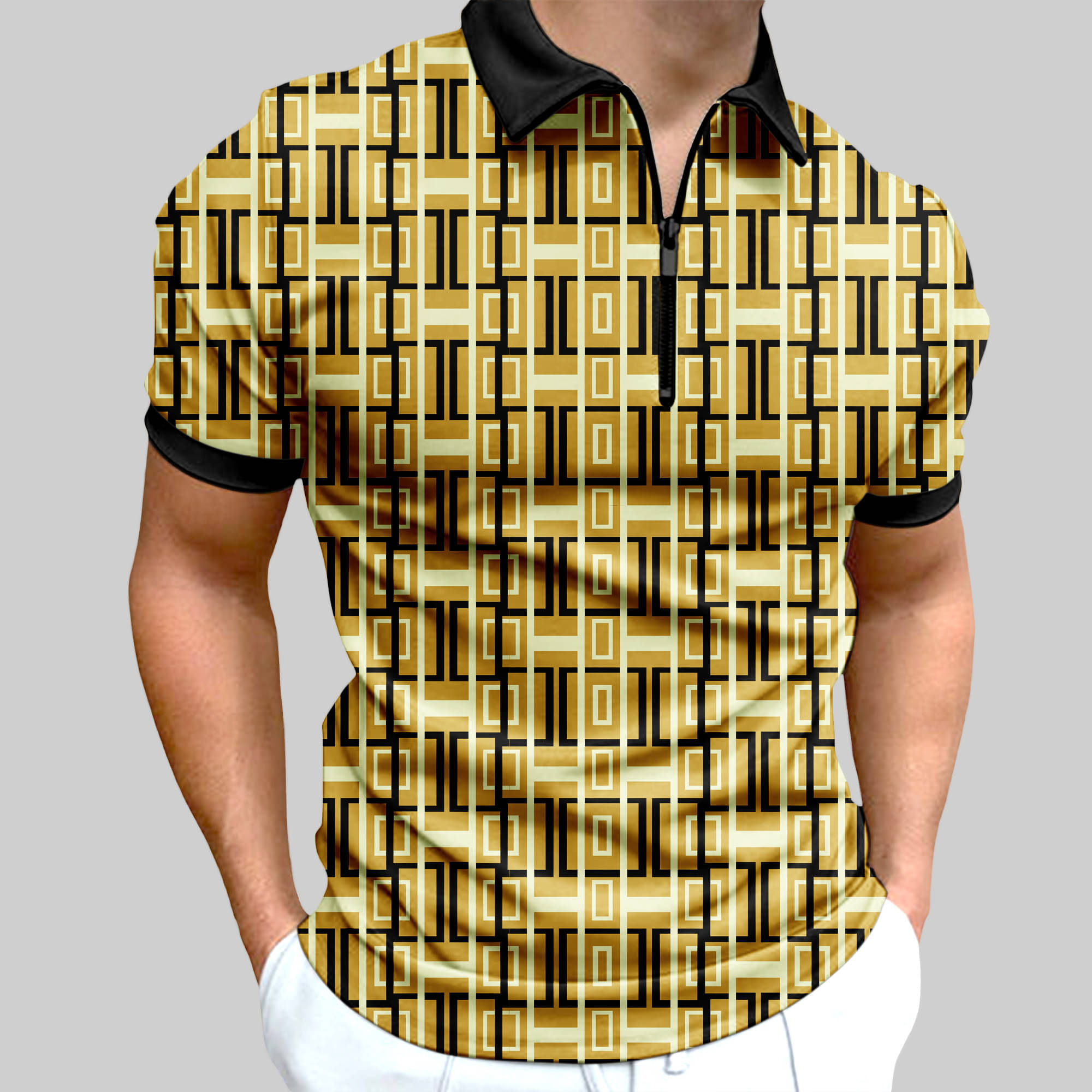 FTX Men Lycra Regular Fit Printed Polo T Shirt ( Mustard ) FTX Men Lycra Regular Fit Printed Polo T Shirt ( Mustard )