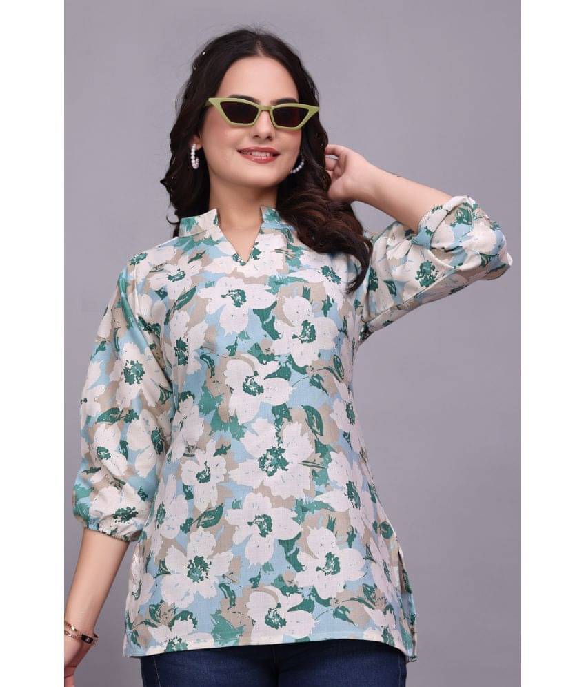 Hemang Fashion Women's Cotton Tunic ( Teal ) Hemang Fashion Women's Cotton Tunic ( Teal )