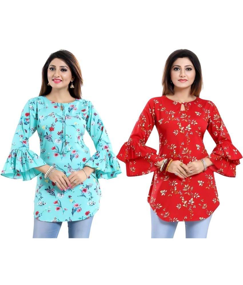     			Hemang Fashion Women's Crepe Regular Top ( Light Blue )