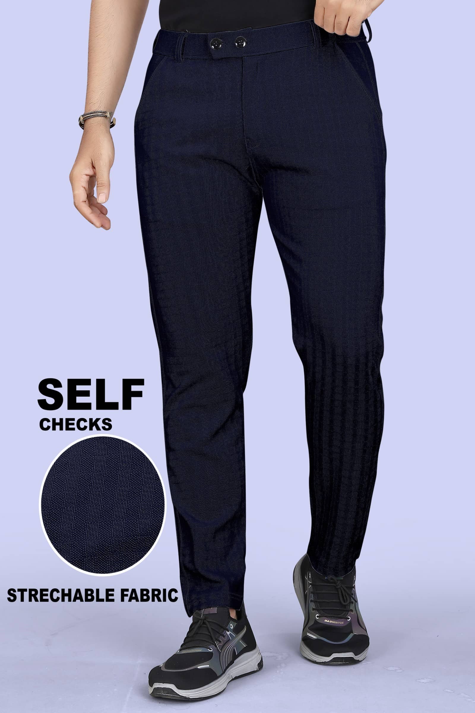 INDICLUB Regular Flat Men's Trouser - Black ( Pack of 1 ) - Trousers | Buy online on ZillyBuy