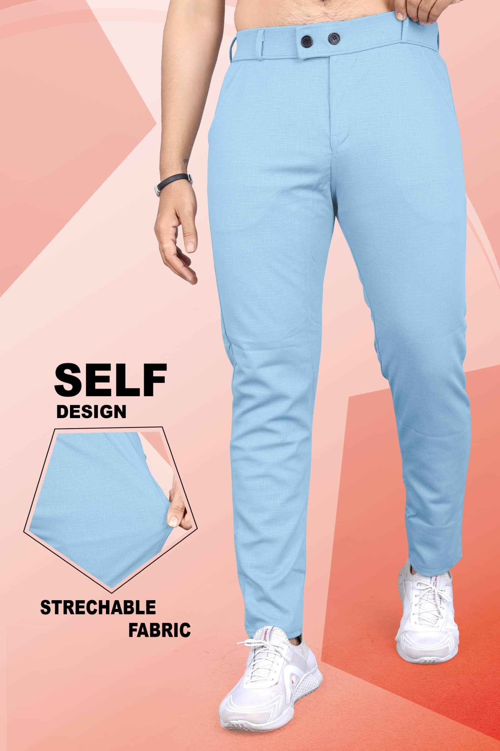 INDICLUB Slim Flat Men's Trouser - Brown ( Pack of 1 ) - Trousers | Buy online on ZillyBuy