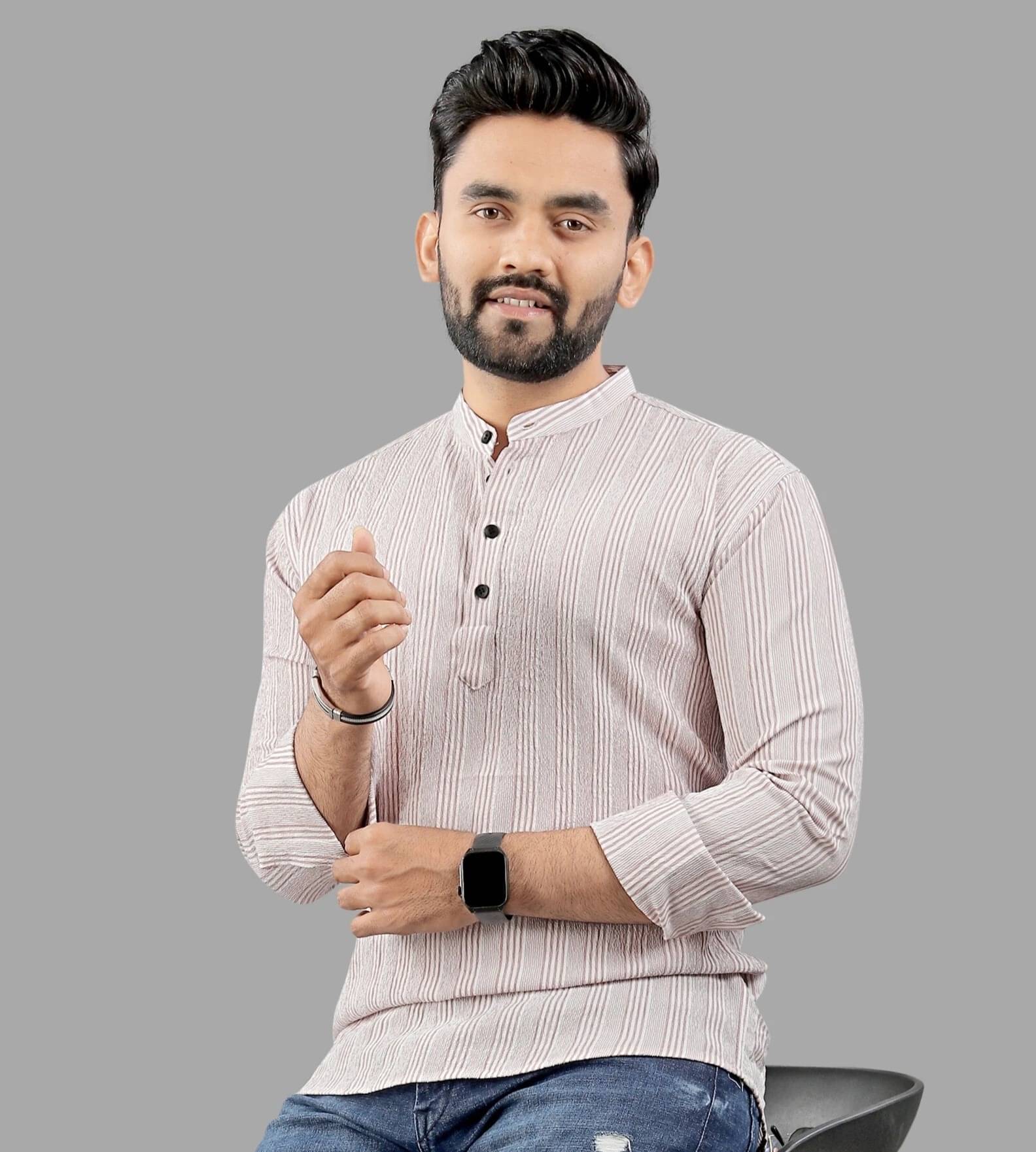 Nofilter Beige 2 Cotton Blend Men's Shirt Style Kurta ( Pack of 1 ) Nofilter Beige 2 Cotton Blend Men's Shirt Style Kurta ( Pack of 1 )