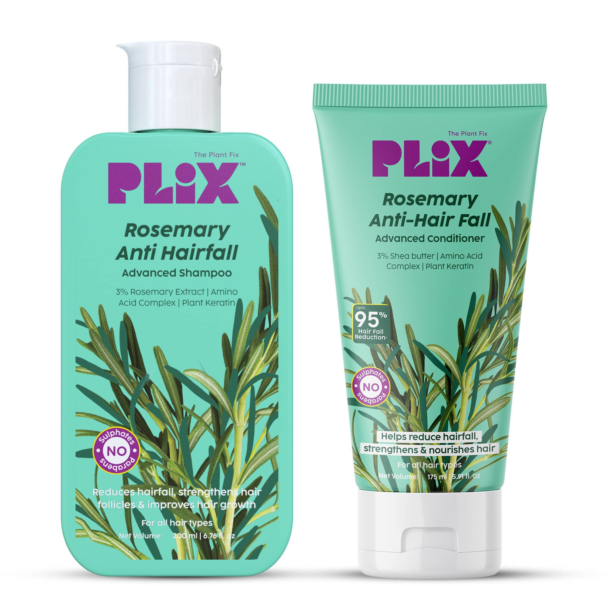     			Plix Anti Hair Fall Shampoo & Conditioner 375 ( Pack of 2 )