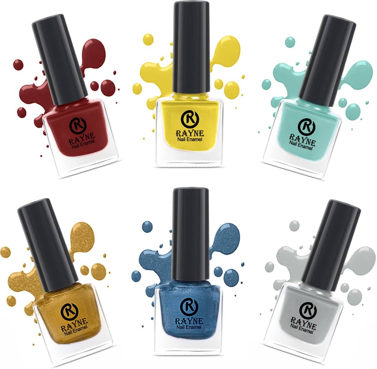     			RAYNE Multi Nail Polish 30 ( Pack of 6 )