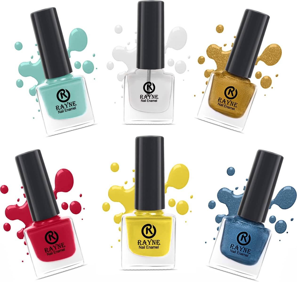     			RAYNE Multi Nail Polish 30 ( Pack of 6 )