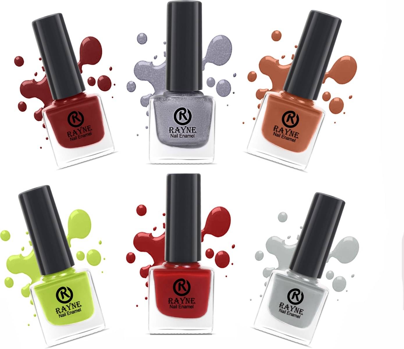     			RAYNE Multi Nail Polish 30 ( Pack of 6 )
