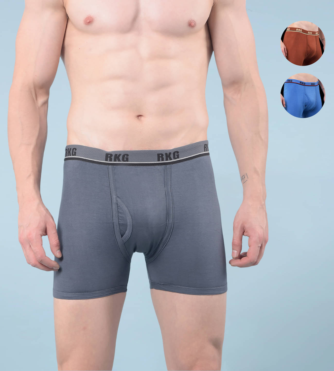 RKG Pack of 3 Cotton Blend Trunks For Men's ( Multicolor6 )     			RKG Pack of 3 Cotton Blend Trunks For Men's ( Multicolor6 )