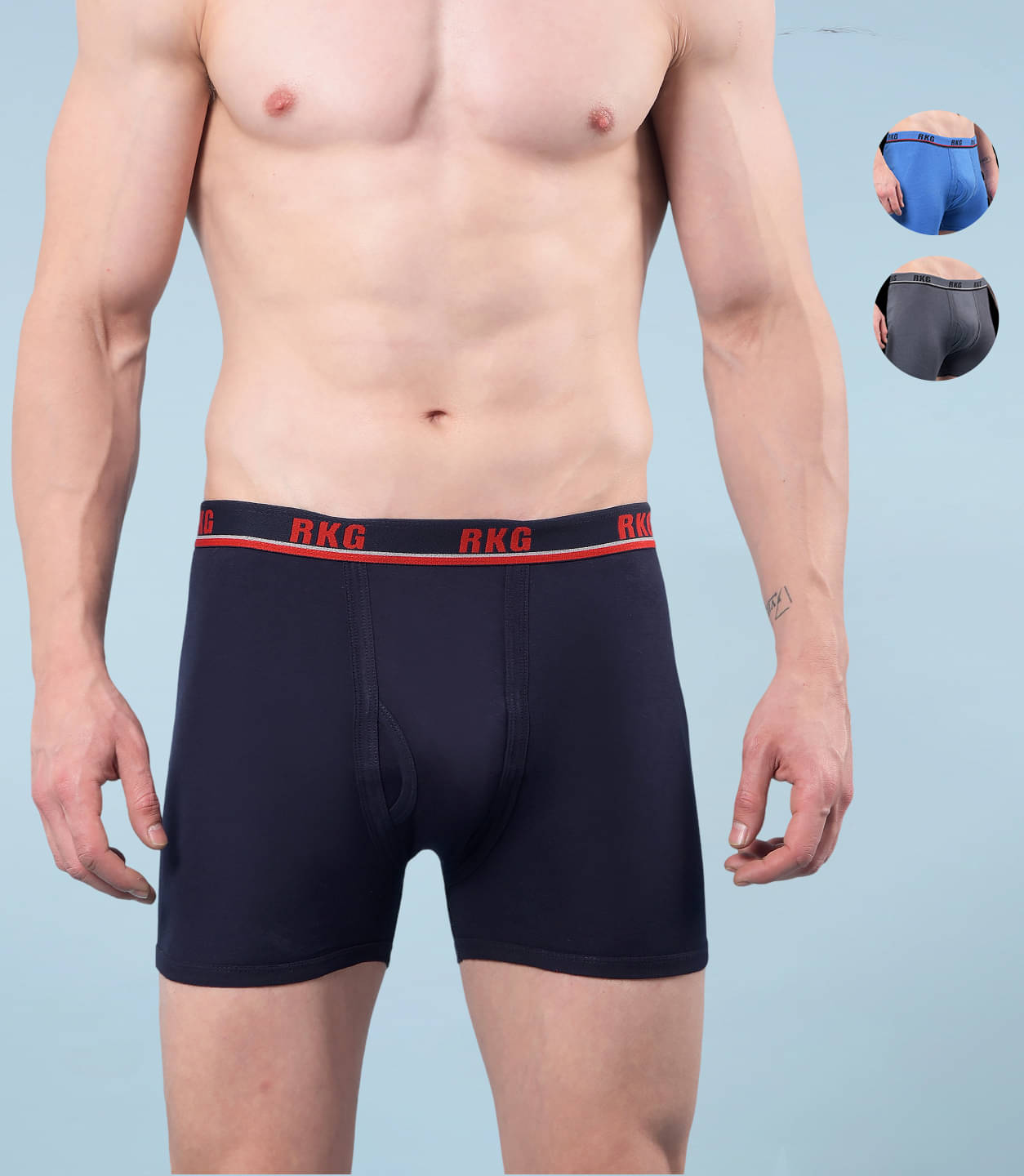     			RKG Pack of 3 Cotton Blend Trunks For Men's ( Multicolor6 )