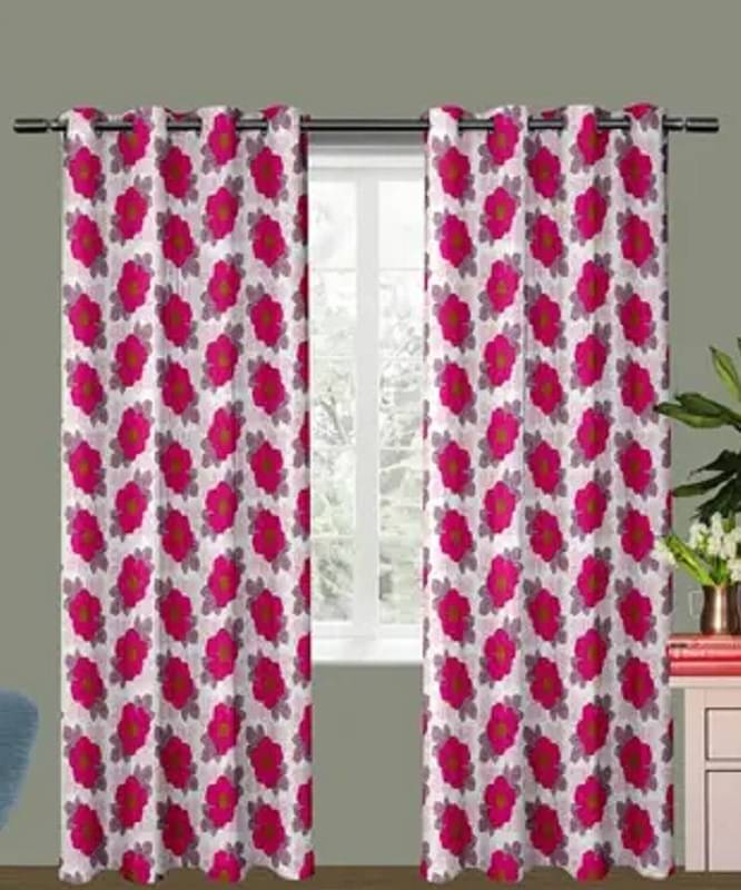    			S23 Graphic Room Darkening Eyelet Curtain 5 ft ( Pack of 1 ) - Multi Color