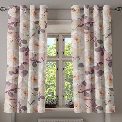     			S23 Graphic Room Darkening Eyelet Curtain 9 ft ( Pack of 1 ) - Pink